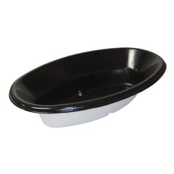 画像1: [レンジ対応] 紙カレー皿 KMPランチ-2 ブラック 約230g 400個