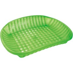 画像1: PP 魚ザル グリーン 盛ザル 50個