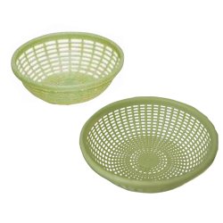 画像1: PP 深型ザル モスグリーン 盛ザル 50個