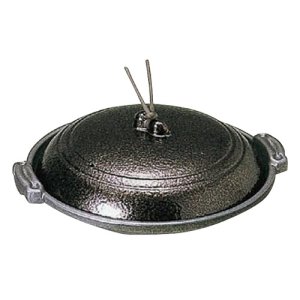 画像1: [代引不可] 卓上鍋 味陶板セット いぶし銅蓋