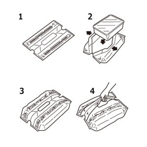 画像3: オードブル皿・寿司桶用 手提げ袋 バンバンバッグ 波柄
